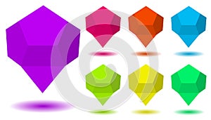 Low polygonal speech bubbles