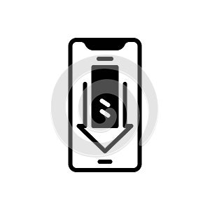 Black solid icon for Low Power Devices, electronic and battery