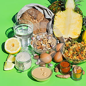 Low purine ingredients for dieting to stop gout