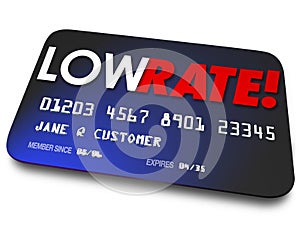 Low Rate Credit Cards Percentage Interest Charges Plastic Payment