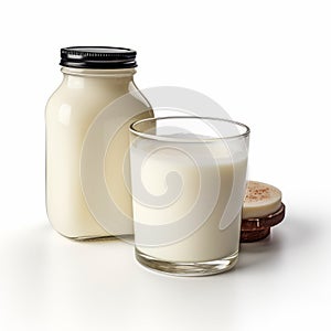 Low Resolution Ivory Al Capp Glass Jar Of Milk And Chocolate Bottle