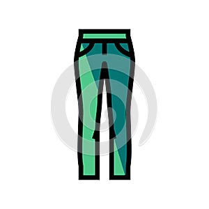 low rise pants apparel color icon vector illustration