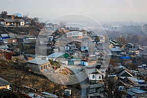 Low-rise private building on the outskirts of Dushanbe