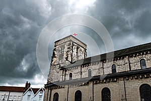 St Michaels church in Malton, North Yorkshire, UK on a cloudy day photo