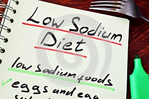 Low sodium diet.