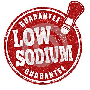 Low sodium sign or stamp