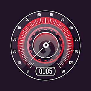 Low speed measuring dashboard dial