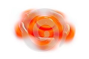 Low speed shutter of orange spinning fidget spinner