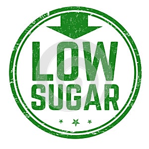 Low sugar sign or stamp photo
