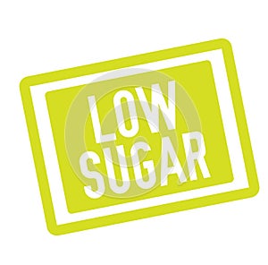 LOW SUGAR stamp on white