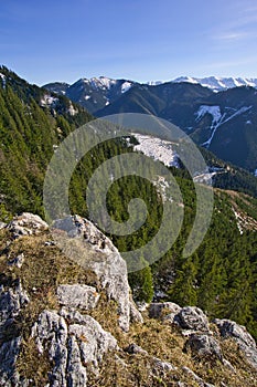 Low Tatras mountains from Poludnica hill