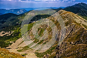 Národní park Nízké Tatry, Karpaty, Slovensko. Letní horská krajina