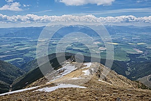Nízké Tatry scenérie z vrcholu Baranec, Západní Tatry, Slovensko