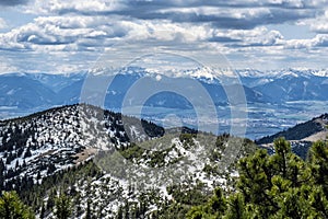 Nízke Tatry zo Západných Tatier, Slovensko, turistická téma