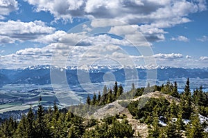 Low Tatras from West Tatras mountains, Slovakia, hiking theme