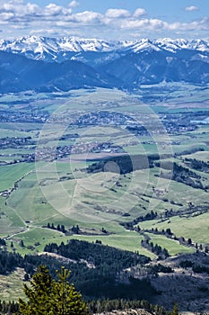 Nízke Tatry zo Západných Tatier, Slovensko, turistická téma