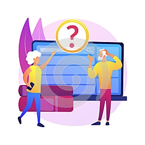 Low-technical communication abstract concept vector illustration.