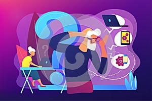 Low-technical communication concept vector illustration