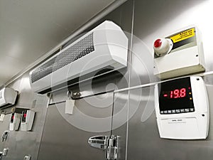 Low Temperature of Front Frozen Storage Cold Room.