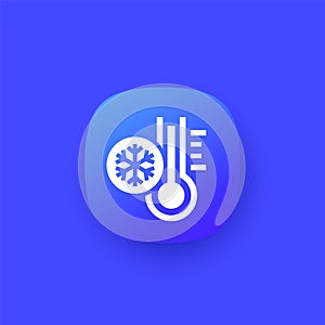 low temperature icon, vector design