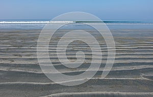Low tide on the beach