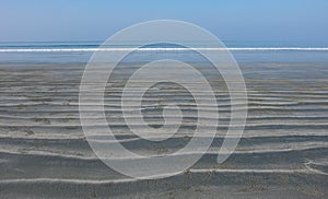 Low tide on the beach