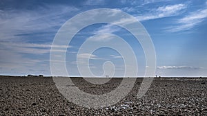 low tide at the beach