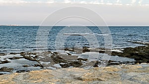 Low tide on the beach