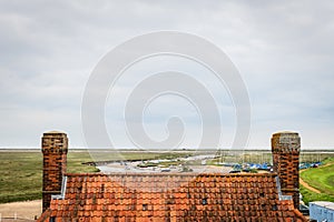 Low tide boats at Blakeney National Nature Reserve