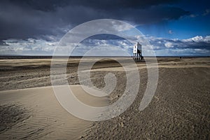 Low tide at Burnham-on-Sea in North Somerset