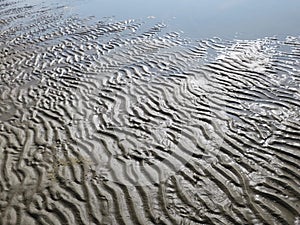 Low tide at the coast of Zandvoort, North Sea Netherlands