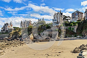 Low tide in Dinard, Brittany, France