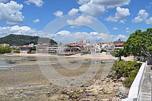 Low tide in Panama city, Panama