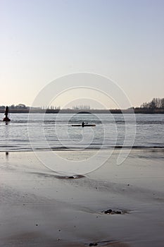 Low Tide at the river Elbe, Hamburg