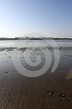 Low Tide at the river Elbe, Hamburg