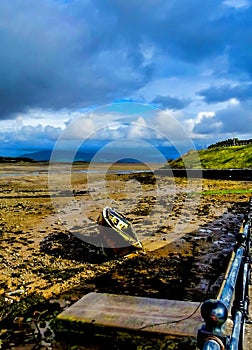 Low tide Walney channel Cumbria photo