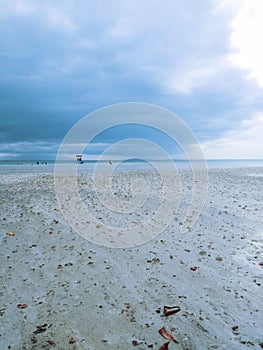 Low tide white sand beach in Calatagan