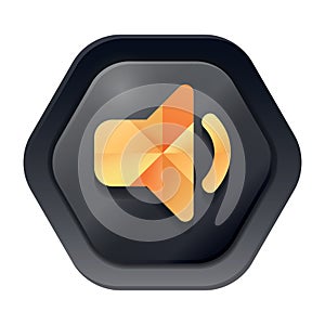 low volume backward web button. Vector illustration decorative design