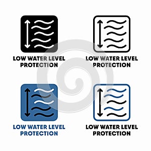 Low water level protection vector information sign