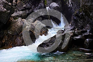 A low waterfall on the Kyngarga River, Arshan