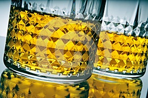 Lowball glasses with whisky