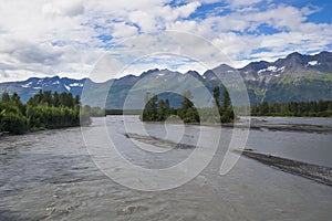 Lowe river in Valdez, Alaska photo