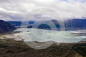 Lowell Glacier and Lake with Icebergs, Kluane National Park, Yukon 03