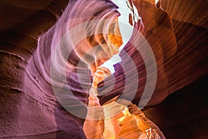 Lower Antelope Canyon - Famous slot canyon near Page, Arizona on Navajo land.