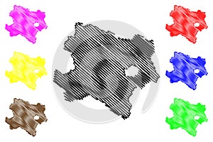Lower Austria map vector