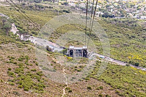 Lower cable station on Table Mountain seen from cable car