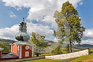 Lower church of baroque Calvary in Banska Stiavnica, Slovakia.