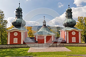 Dolní kostel barokní Kalvárie v Banské Štiavnici, Slovensko.