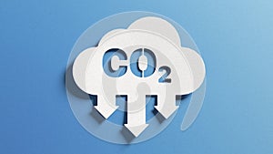 Lower CO2 emissions to limit climate change and global warming. Reduce greenhouse gas levels, decarbonize, net zero carbon dioxide