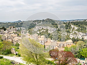 Lower courtyards in Les Baux-de-provence in France